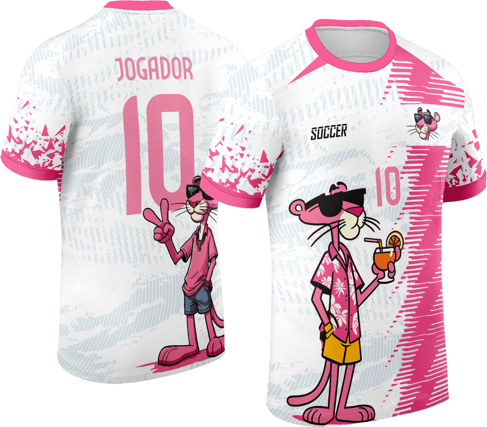 Arte Vetor Camisa de Interclasse Pantera Cor de Rosa 2024 - 2025