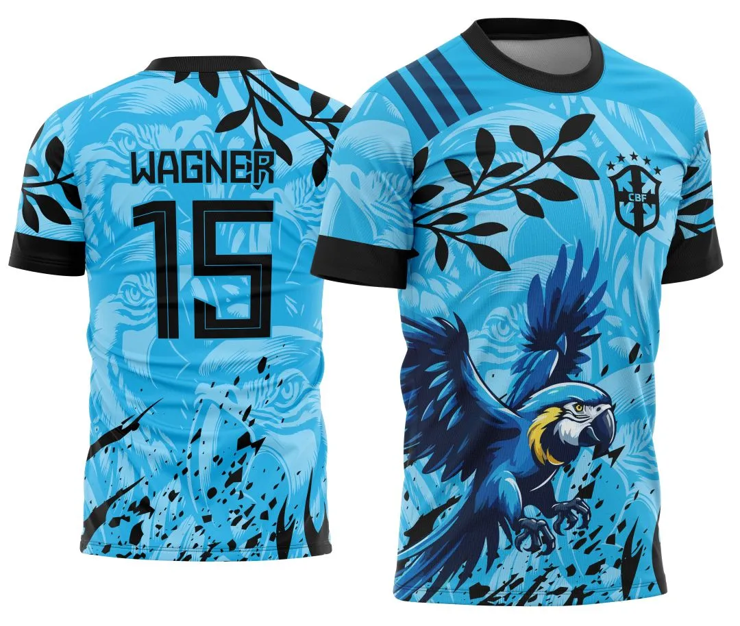 Arte Camisa Arara Azul