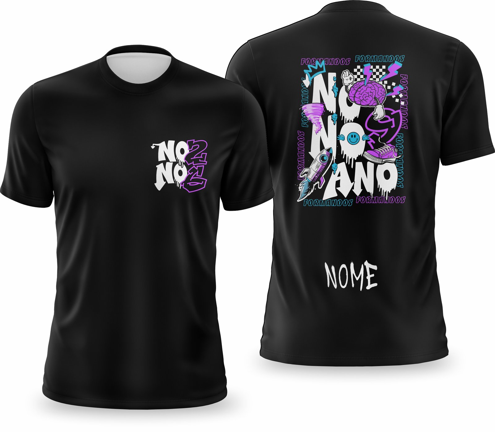ARTE CAMISA NONO ANO FOGUETE