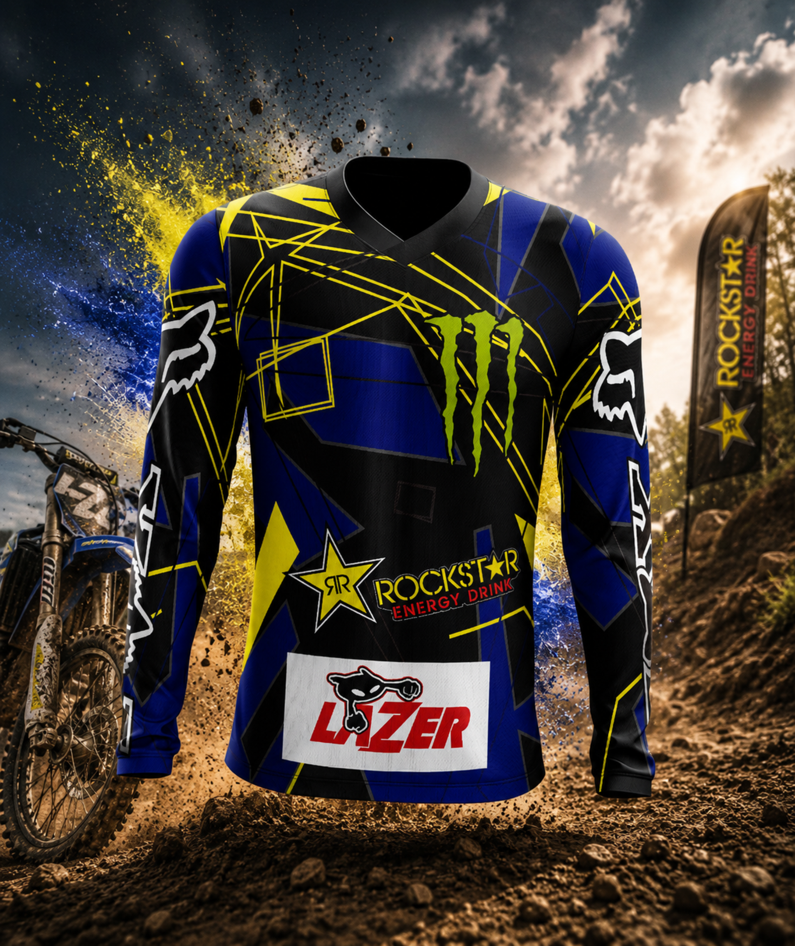 Arte Vetor Camisa de MOTOCROSS 2024 - 2025 Modelo 08