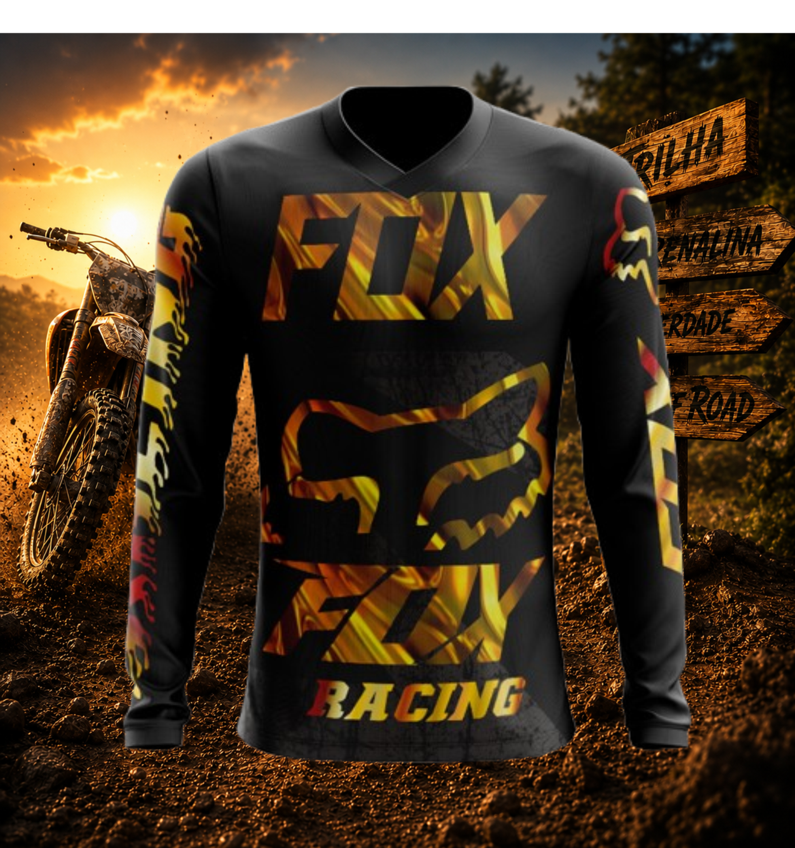 Arte Vetor Camisa de MOTOCROSS 2024 - 2025 Modelo 12