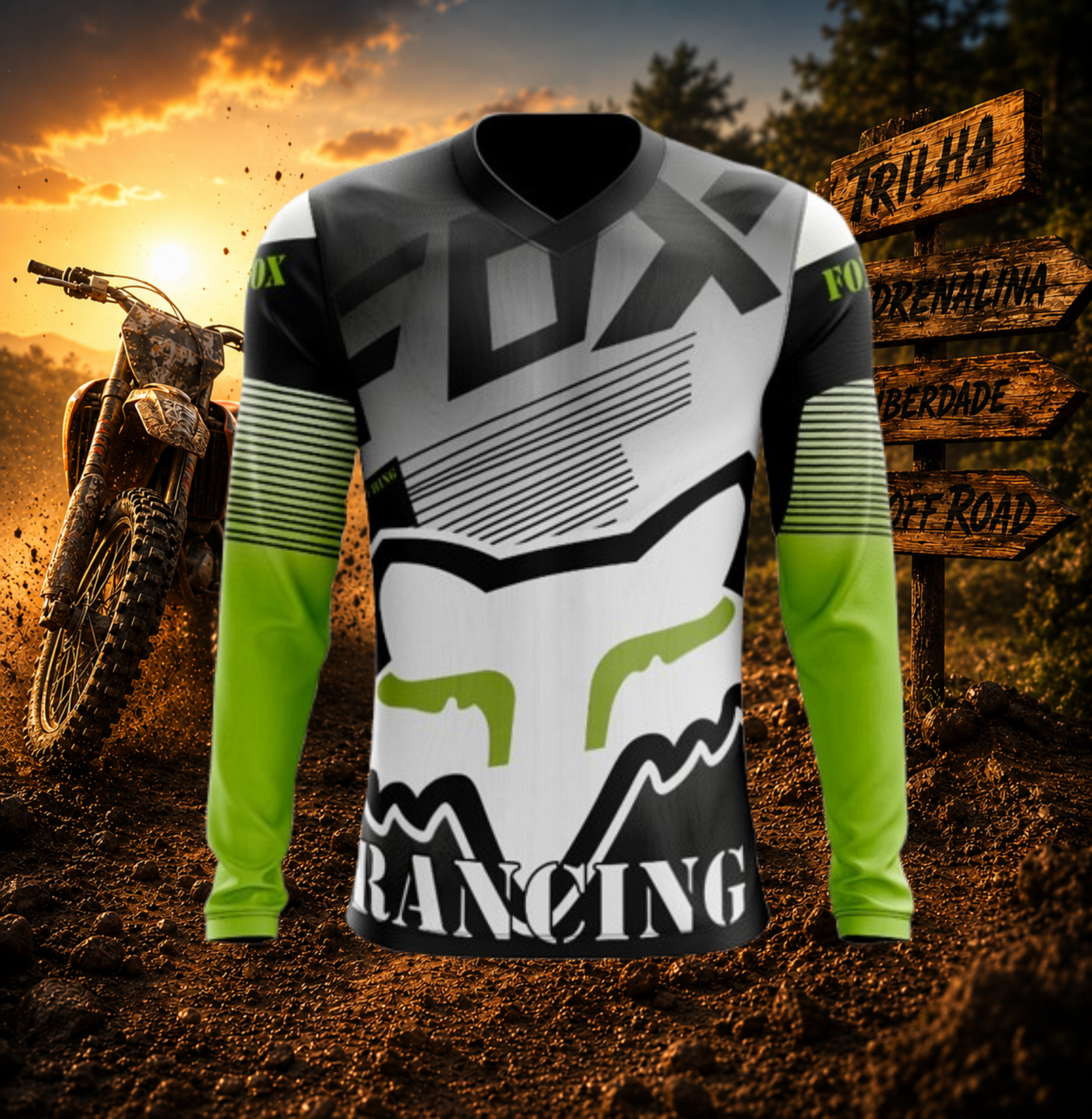 Arte Vetor Camisa de MOTOCROSS 2024 - 2025 Modelo 18