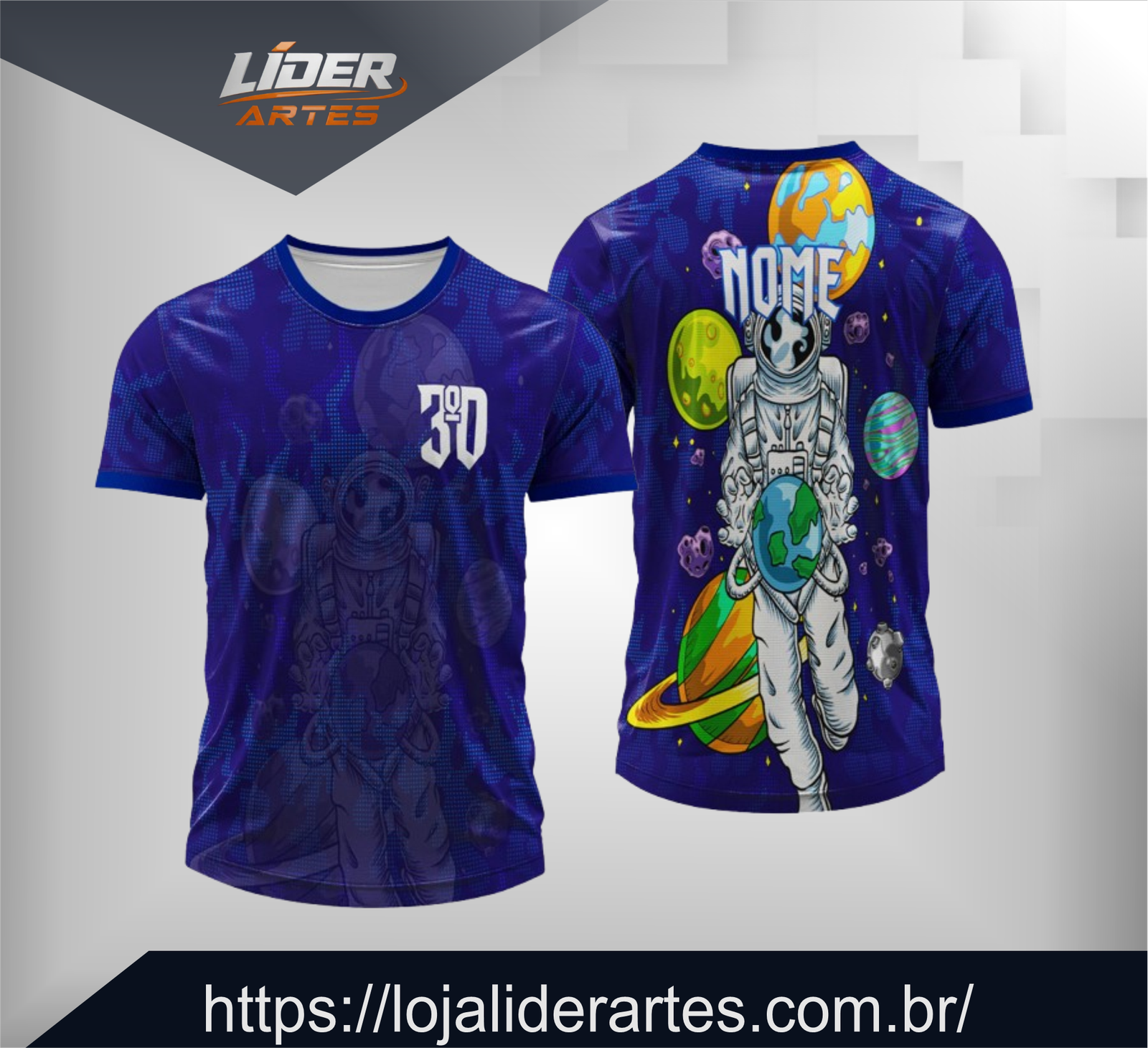 Arte Digital Camisa Interclasse Astronauta Color